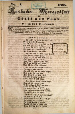 Ansbacher Morgenblatt für Stadt und Land (Ansbacher Morgenblatt) Freitag 2. Mai 1845