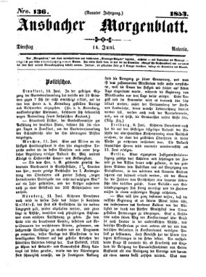 Ansbacher Morgenblatt Dienstag 14. Juni 1853