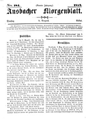 Ansbacher Morgenblatt Dienstag 9. August 1853