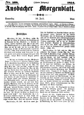 Ansbacher Morgenblatt Donnerstag 20. Juli 1854