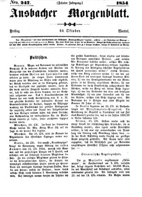 Ansbacher Morgenblatt Freitag 20. Oktober 1854
