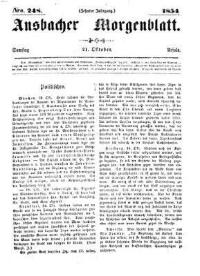 Ansbacher Morgenblatt Samstag 21. Oktober 1854