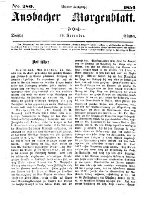 Ansbacher Morgenblatt Dienstag 28. November 1854