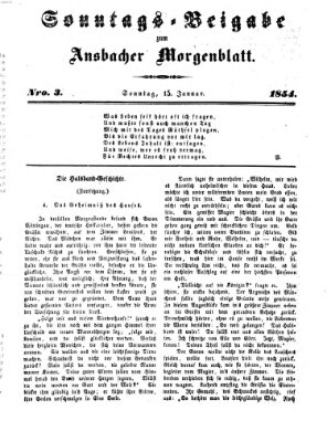 Ansbacher Morgenblatt Sonntag 15. Januar 1854