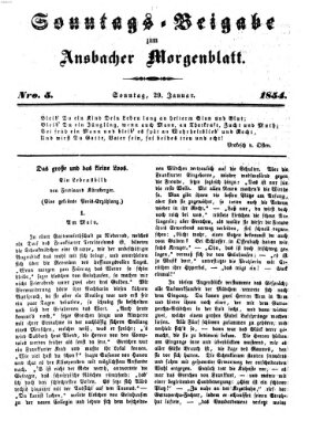 Ansbacher Morgenblatt Sonntag 29. Januar 1854
