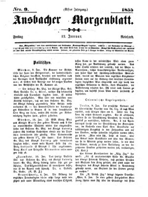Ansbacher Morgenblatt Freitag 12. Januar 1855