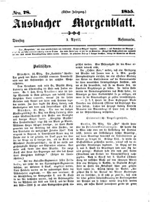 Ansbacher Morgenblatt Dienstag 3. April 1855