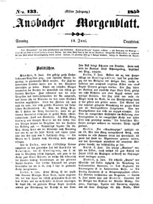 Ansbacher Morgenblatt Sonntag 10. Juni 1855