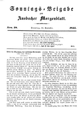 Ansbacher Morgenblatt Sonntag 23. September 1855