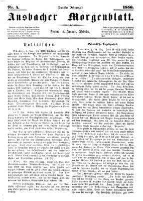 Ansbacher Morgenblatt Freitag 4. Januar 1856