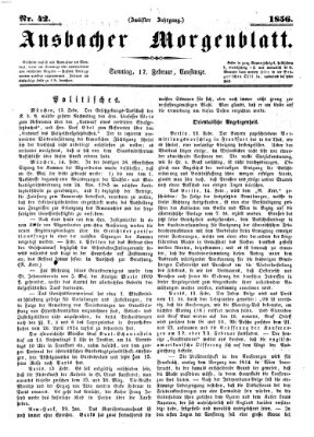 Ansbacher Morgenblatt Sonntag 17. Februar 1856