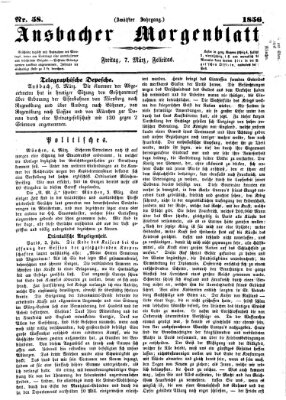 Ansbacher Morgenblatt Freitag 7. März 1856