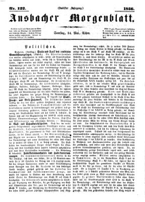 Ansbacher Morgenblatt Samstag 24. Mai 1856