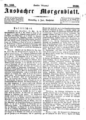 Ansbacher Morgenblatt Donnerstag 5. Juni 1856
