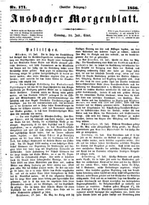 Ansbacher Morgenblatt Sonntag 20. Juli 1856