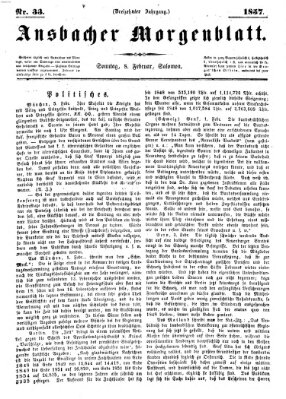 Ansbacher Morgenblatt Sonntag 8. Februar 1857