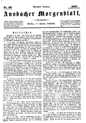 Ansbacher Morgenblatt Dienstag 17. Februar 1857