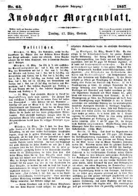 Ansbacher Morgenblatt Dienstag 17. März 1857