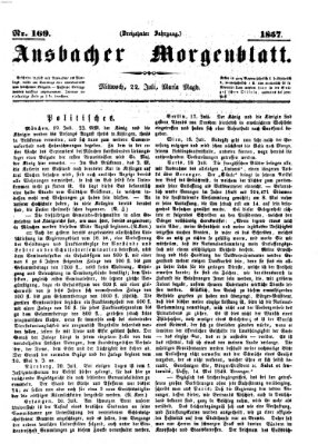 Ansbacher Morgenblatt Mittwoch 22. Juli 1857