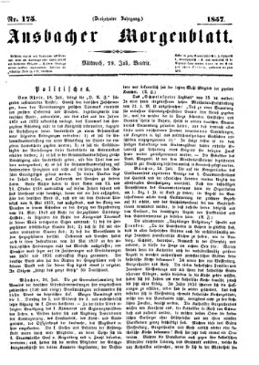 Ansbacher Morgenblatt Mittwoch 29. Juli 1857