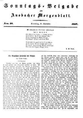 Ansbacher Morgenblatt Sonntag 20. September 1857