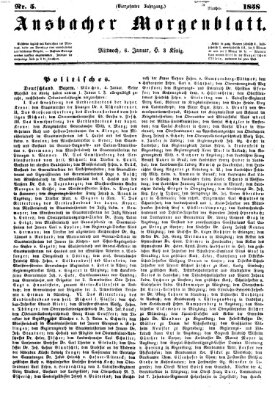 Ansbacher Morgenblatt Mittwoch 6. Januar 1858