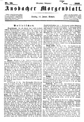 Ansbacher Morgenblatt Dienstag 12. Januar 1858