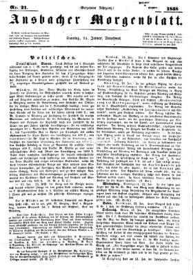 Ansbacher Morgenblatt Sonntag 24. Januar 1858