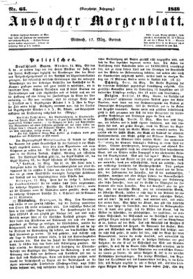 Ansbacher Morgenblatt Mittwoch 17. März 1858