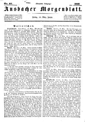 Ansbacher Morgenblatt Freitag 19. März 1858