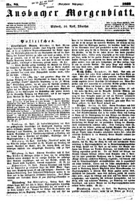 Ansbacher Morgenblatt Mittwoch 14. April 1858