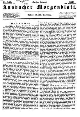 Ansbacher Morgenblatt Mittwoch 14. Juli 1858
