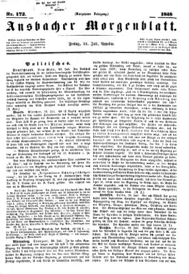 Ansbacher Morgenblatt Freitag 23. Juli 1858