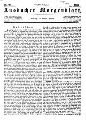 Ansbacher Morgenblatt Samstag 23. Oktober 1858