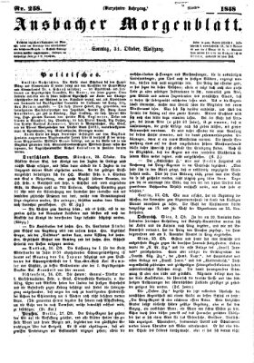 Ansbacher Morgenblatt Sonntag 31. Oktober 1858