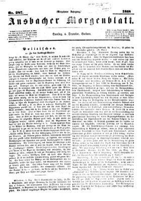 Ansbacher Morgenblatt Samstag 4. Dezember 1858