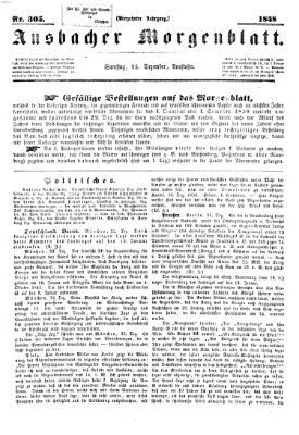 Ansbacher Morgenblatt Samstag 25. Dezember 1858