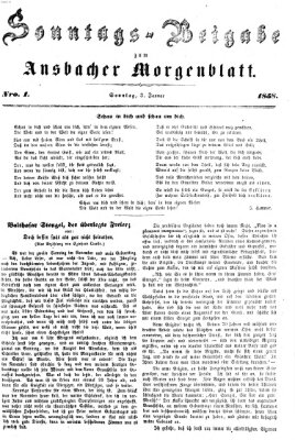 Ansbacher Morgenblatt Sonntag 3. Januar 1858