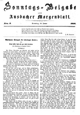 Ansbacher Morgenblatt Sonntag 10. Januar 1858