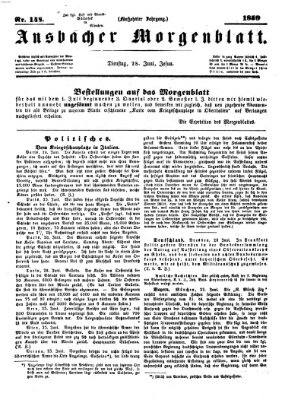 Ansbacher Morgenblatt Dienstag 28. Juni 1859