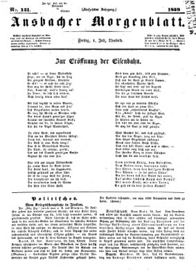 Ansbacher Morgenblatt Freitag 1. Juli 1859