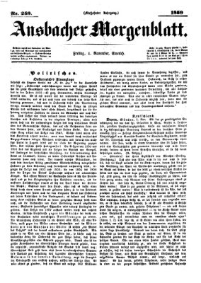 Ansbacher Morgenblatt Freitag 4. November 1859