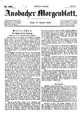Ansbacher Morgenblatt Freitag 30. Dezember 1859