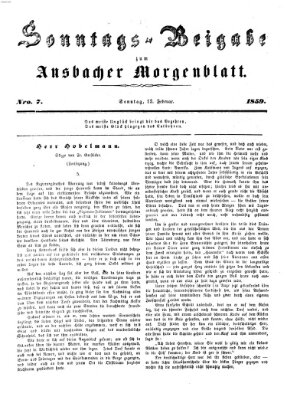 Ansbacher Morgenblatt Sonntag 13. Februar 1859