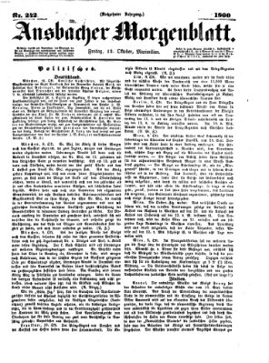 Ansbacher Morgenblatt Freitag 12. Oktober 1860