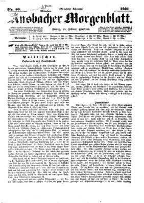 Ansbacher Morgenblatt Freitag 15. Februar 1861
