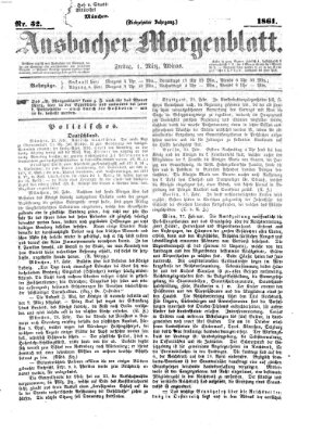 Ansbacher Morgenblatt Freitag 1. März 1861