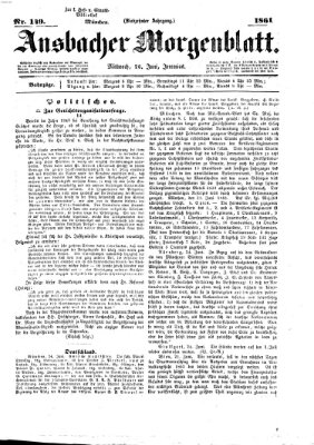 Ansbacher Morgenblatt Mittwoch 26. Juni 1861