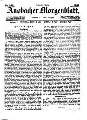 Ansbacher Morgenblatt Mittwoch 8. Oktober 1862