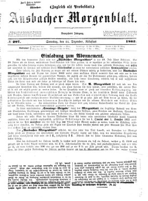 Ansbacher Morgenblatt Sonntag 14. Dezember 1862